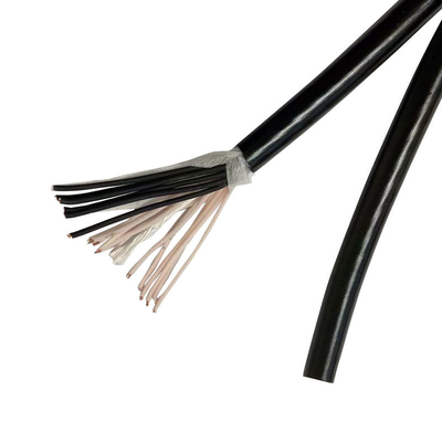 Isolierte multi Kerne 24AWG TPE Hüllen-flexibles elektrisches schwarzes Kabel