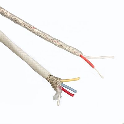 4-adriges fluoroplastummanteltes geschirmtes Kabel, versilbertes geflochtenes FEP PFA PTFE isoliertes Kabel