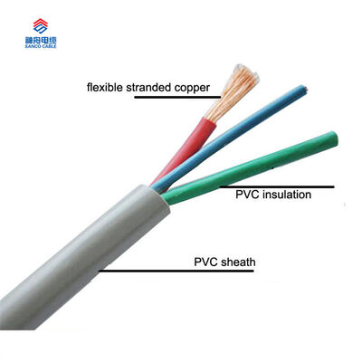 China Lieferung 3 Kern 2,5 mm PVC elektrische H05VV-F Kabel Draht